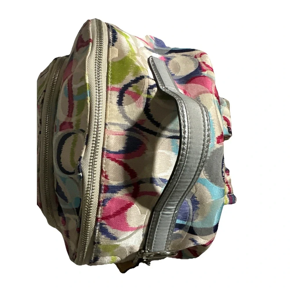 Y2K Coach Backpack Poppy Ikat With 2 Authentic‎ Charms  